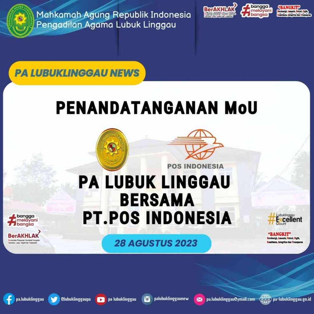 PA LUBUK LINGGAU DAN PT.POS INDONESIA KC LUBUK LINGGAU TANDA TANGANI PERJANJIAN KERJASAMA (2).jpg