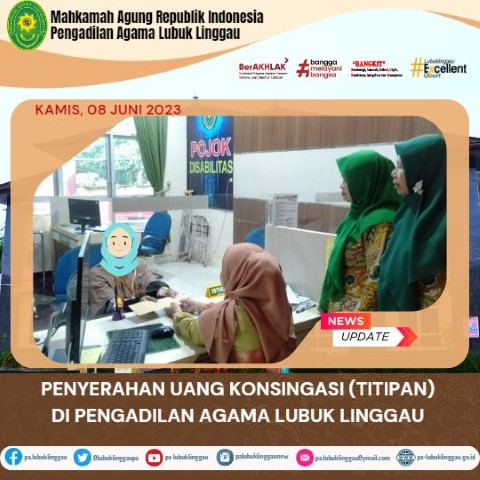 PENYERAHAN UANG KONSINGASI TITIPAN 080623