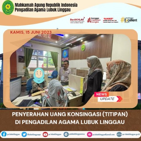 PENYERAHAN UANG KONSINGASI TITIPAN 150623