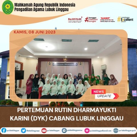PERTEMUAN RUTIN DHARMAYUKTI KARINI DYK CABANG LUBUK LINGGAU