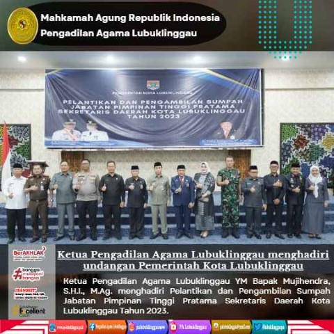 Pelantikan dan pengambilan sumpah jabatan sekda 1