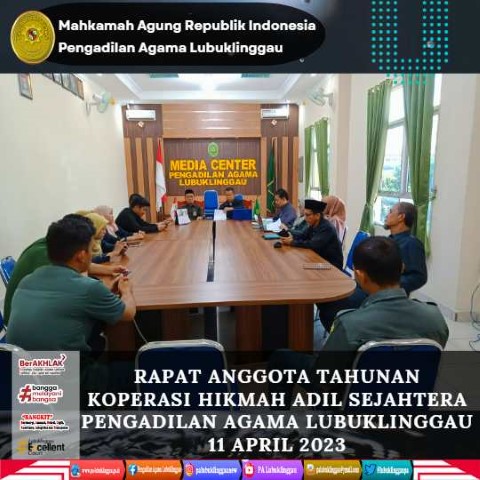 Rapat Anggota Tahunan Koperasi Hikmah Adil Sejahtera Pengadilan Agama Lubuklinggau 1