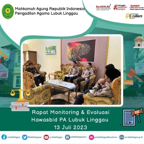 Rapat Monitoring Evaluasi Hawasbid PA Lubuk Linggau 2