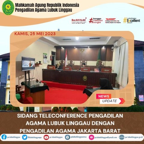 SIDANG TELECONFERENCE PENGADILAN AGAMA LUBUK LINGGAU DENGAN PENGADILAN AGAMA JAKARTA BARAT 1