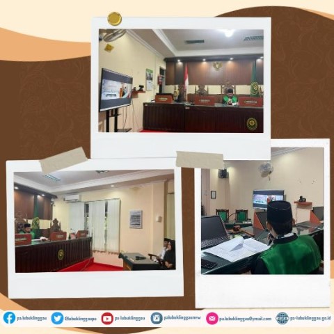SIDANG TELECONFERENCE PENGADILAN AGAMA LUBUK LINGGAU DENGAN PENGADILAN AGAMA JAKARTA BARAT 2
