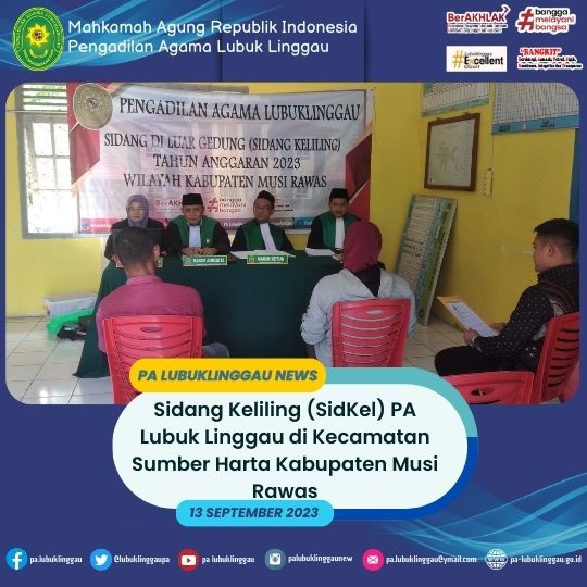 Sidang Keliling (SidKel) PA Lubuk Linggau di Kecamatan Sumber Harta Kabupaten Musi Rawas (1).jpg