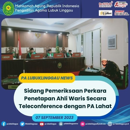 Sidang Pemeriksaan Perkara Penetapan Ahli Waris Secara Teleconference dengan PA Lahat (1).jpg