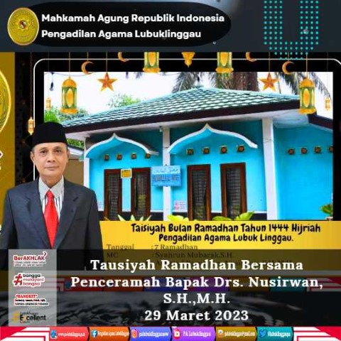 Tausiyah Ramadhan Bersama Penceramah Bapak Drs. Nusirwan S.H.M.H. 1