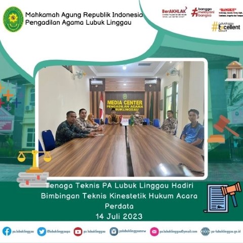 Tenaga Teknis PA Lubuk Linggau Hadiri Bimbingan Teknis Kinestetik Hukum Acara Perdata 1