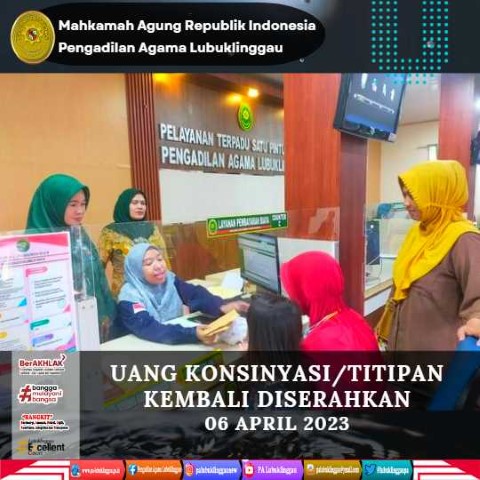 UANG KONSINYASI TITIPAN KEMBALI DISERAHKAN 1