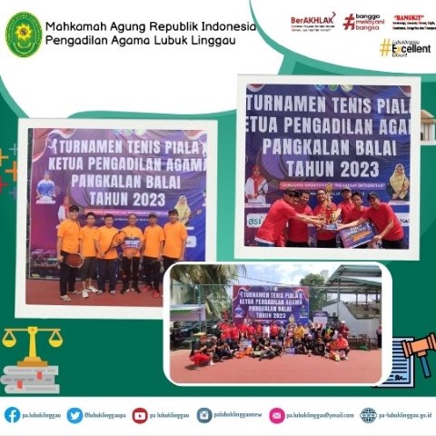JUARA 3 PADA TURNAMEN TENIS PIALA KETUA PANGKALAN BALAI 2