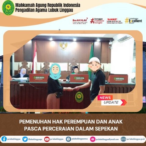 pemenuhan hak perempuan dan anak pasca perceraian dalam sepekan 2