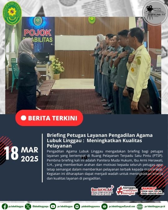 Briefing Petugas Layanan Pengadilan Agama Lubuk Linggau   Meningkatkan Kualitas Pelayanan (1).jpg