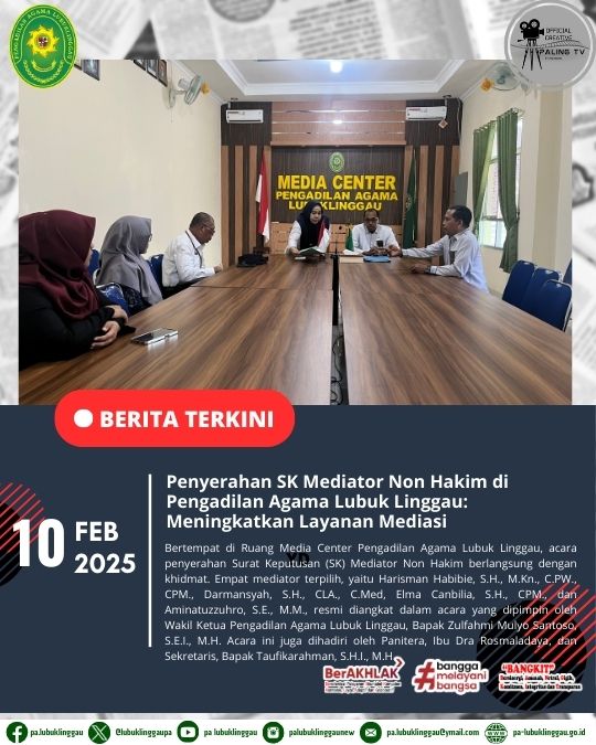 Penyerahan SK Mediator Non Hakim  Meningkatkan Layanan Mediasi (1).jpg