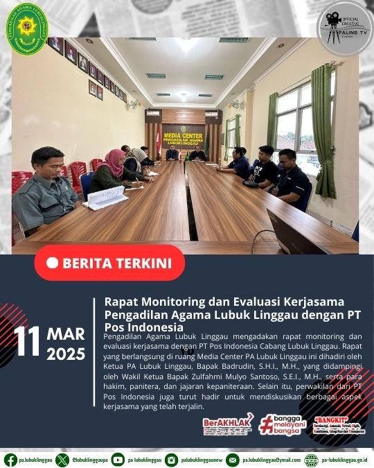 Rapat Monitoring dan Evaluasi Kerjasama Pengadilan Agama Lubuk Linggau dengan PT Pos Indonesia (1).jpg
