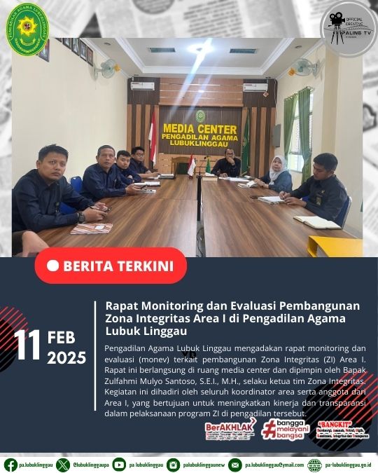 Rapat Monitoring dan Evaluasi Pembangunan Zona Integritas Area I di Pengadilan Agama Lubuk Linggau (1).jpg