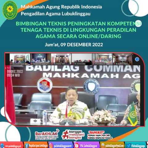 Bimtek Tenaga Teknis secara Zoom 1