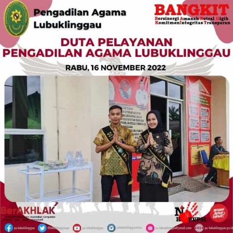 DUTA PELAYANAN PENGADILAN AGAMA LUBUKLINGGAU 1