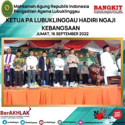 KETUA PA LUBUKLINGGAU HADIRI NGAJI KEBANGSAAN 1
