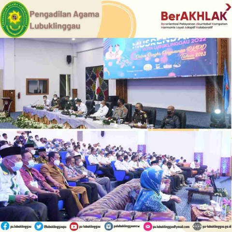 Ketua PA Lubuklinggau Hadiri Pembukaan MUSRENBANG RKPD Kota Lubuklinggau 2
