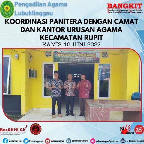 Koordinasi Panitera Dengan Camat dan Kantor Urusan Agama Kecamatan Rupit 1