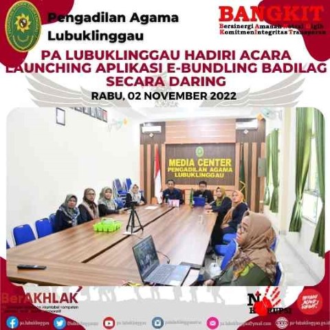 LAUNCHING APLIKASI E BUNDLING BADILAG SECARA DARING 1