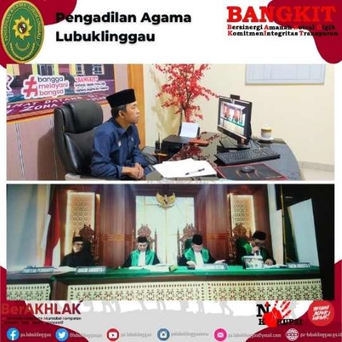 PANITERA PA LUBUKLINGGAU HADIRI PEMBACAAN PUTUSAN PTA PALEMBANG SECARA DARING 2