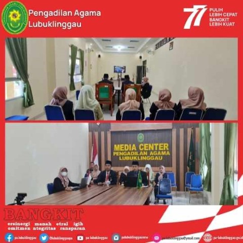 PA LUBUKLINGGAU IKUTI RANGKAIAN KEGIATANPERINGATAN HUT MAHKAMAH AGUNG KE 77 SECARA DARING 2