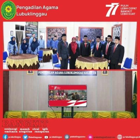 PA Lubuklinggau Mengikuti Upacara Detik Detik Proklamasi Secara Virtual 2