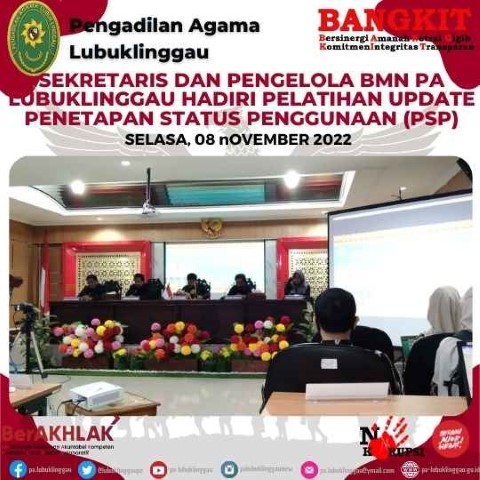 PELATIHAN UPDATE PENETAPAN STATUS PENGGUNAAN PSP 1