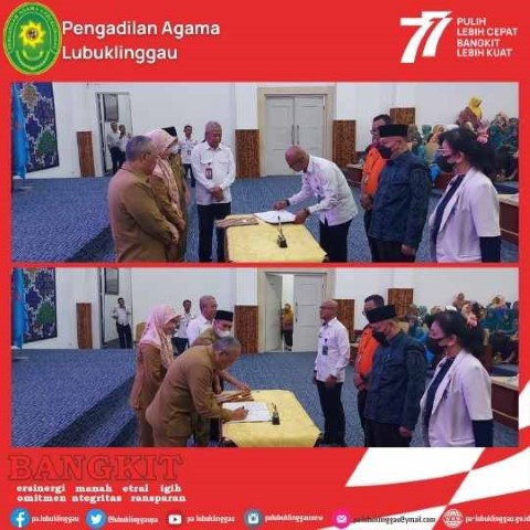 PENANDATANGAN PERJANJIAN KERJA SAMA mou pa lUBUKLINGGAU DENGAN DINAS pENGENDALIAN PEND