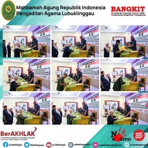 PENGUCAPAN DAN PENANDATANGANAN PAKTA INTEGRITAS PENGADILAN AGAMA LUBUKLINGGAU 4