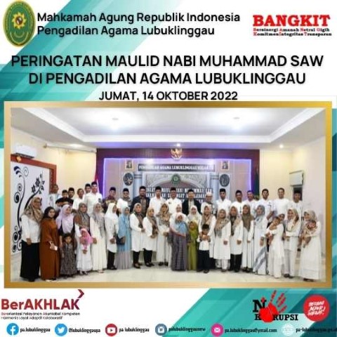 PERINGATAN MAULID NABI MUHAMMAD SAW DI PENGADILAN AGAMA LUBUKLINGGAU 1