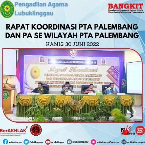 Rapat Koordinasi PTA Palembang dan PA se Wilayah Pta Palembang 1