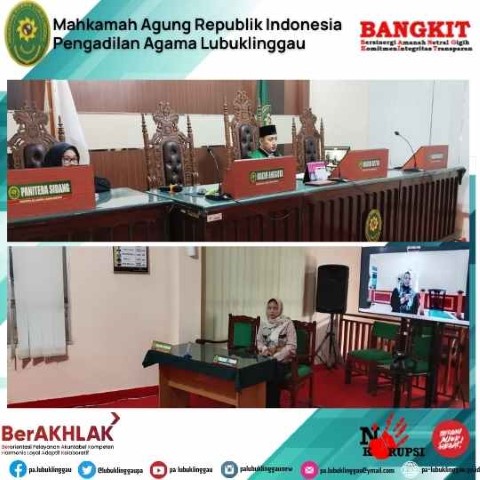 SIDANG TELECONFERENCE ANTARA PENGADILAN AGAMA LUBUKLINGGAU DENGAN PENGADILAN AGAMA LAHAT 2