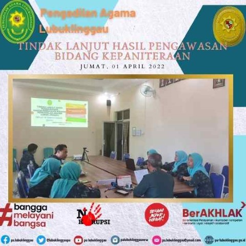 TINDAK LANJUT HASIL PENGAWASAN BIDANG KEPANITERAAN 1