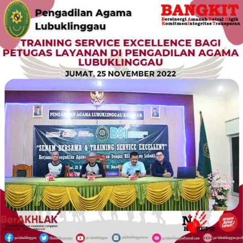 Training Service Excellence Bagi Petugas Layanan Di Pengadilan Agama Lubuklinggau 1