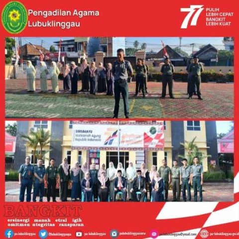 UPACARA HUT MAHKAMAH AGUNG KE 77 DI PENGADILAN AGAMA LUBUKLINGGAU 1