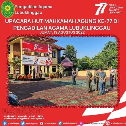 UPACARA HUT MAHKAMAH AGUNG KE 77 DI PENGADILAN AGAMA LUBUKLINGGAU 2