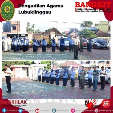 UPACARA PERINGATAN HARI PAHLAWAN KE 77 PADA PENGADILAN AGAMA LUBUKLINGGAU 4