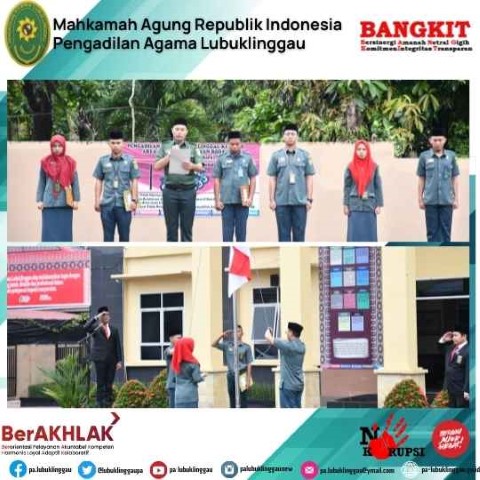 UPACARA PERINGATAN HARI SUMPAH PEMUDA KE 94 PADA PENGADILAN AGAMA LUBUKLINGGAU 3