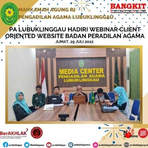 WEBINAR CLIENT ORIENTED WEBSITE BADAN PERADILAN AGAMA 2