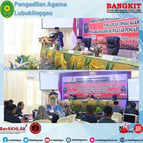 ketua pengadilan tinggi agama palembang buka secara resmi Bimtek Pengadilan Agama Se Sumsel 2